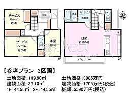 府中市南町2丁目 全7区画 建築条件付売地 3号地