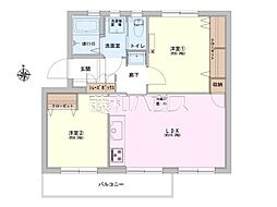 間取図画像 2LDK