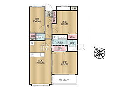 多摩・永山ガーデンハウス 3LDKの間取図画像