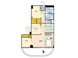 八王子セントラルマンション 6階 3LDKの間取り