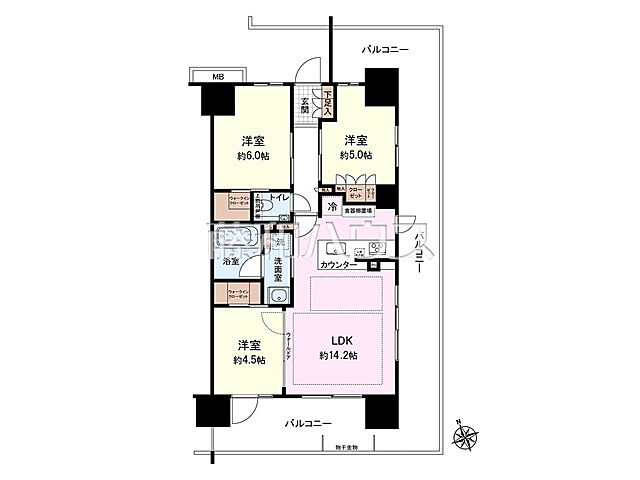 間取り サンクレイドル立川ステーションウィズ 3階/3階