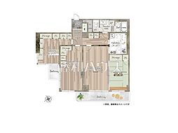 フジタ八王子マンション 3LDKの間取図画像