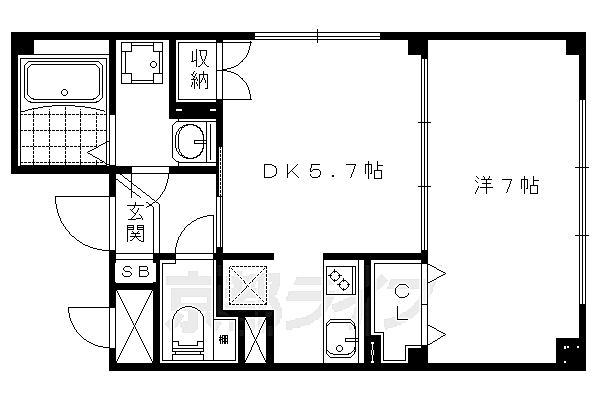 コンフォーレ御陵 102｜京都府京都市山科区御陵下御廟野町(賃貸マンション1DK・1階・35.14㎡)の写真 その2