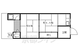 欠ノ上荘 1階2Kの間取り