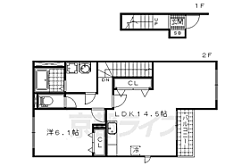 Ｍ2　ＳＵＮＮＹ 201 ｜ 京都府京都市山科区大宅甲ノ辻町（賃貸アパート1LDK・2階・50.94㎡） その2