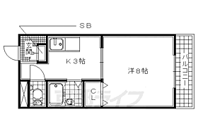 京都府京田辺市三山木山崎（賃貸マンション1K・1階・26.49㎡） その2