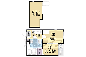 （仮称）音羽山等地Ｂ 203 ｜ 京都府京都市山科区音羽山等地（賃貸アパート2K・2階・25.08㎡） その2