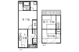 東野舞台町貸家 3Kの間取り