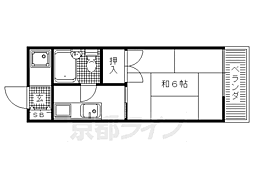 JR東海道・山陽本線 西大路駅 徒歩9分の賃貸マンション 4階1Kの間取り