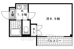 サキゾーメゾン竹鼻 2階1Kの間取り