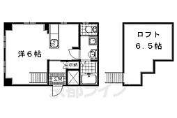 近鉄京都線 久津川駅 徒歩3分の賃貸マンション 3階1Kの間取り