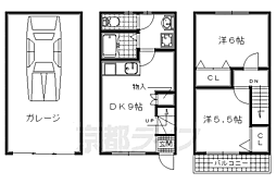 京阪宇治線 黄檗駅 徒歩7分の賃貸テラスハウス 2LDKの間取り