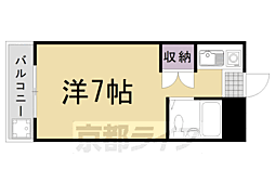 JR東海道・山陽本線 向日町駅 徒歩10分の賃貸マンション 4階ワンルームの間取り