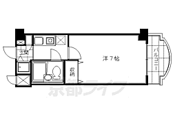 パラドール伏見 1Kの間取図画像