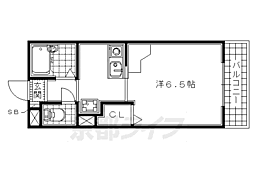 ハイメディア21 1階1Kの間取り