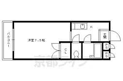 ハウスオブローズ 1Kの間取図画像