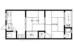第二永井荘 2Kの間取図画像