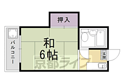 コーポ松井 1Kの間取図画像