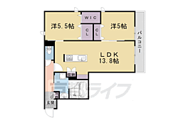 SORAIRO HILLS 2LDKの間取図画像