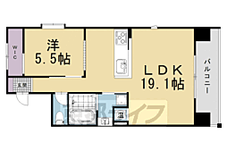 ilRosso堀川六角 1LDKの間取図画像