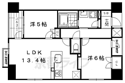 イーグルコート烏丸御池 2LDKの間取図画像