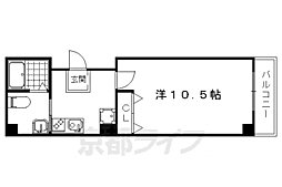 V-style西院 1Kの間取図画像