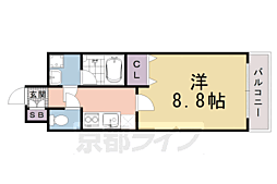 ハーモニアス松原 1Kの間取図画像