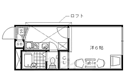 レオパレスかどの 1Kの間取図画像