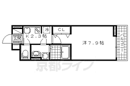 ローレル 1Kの間取図画像