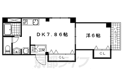 プレステージ琴弾山 1LDKの間取図画像