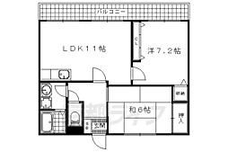 レイティ3 2LDKの間取図画像