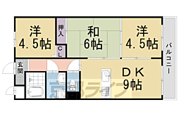 アネーロ長岡京 3LDKの間取図画像
