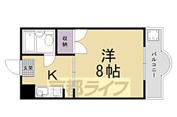 エスポワール雅 1Kの間取図画像