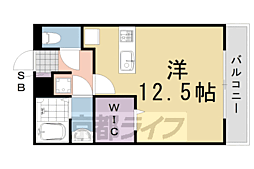 グランドールC ワンルームの間取図画像