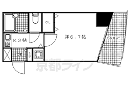 プレサンス京都駅前 1Kの間取図画像