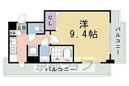 サンシティ烏丸高辻 1Kの間取図画像