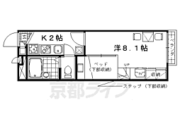 レオパレスモイスン 1Kの間取図画像