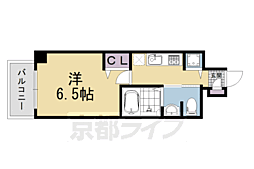 プレサンス京都鴨川彩華 1Kの間取図画像