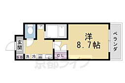 シルクピア五匠 1Kの間取図画像