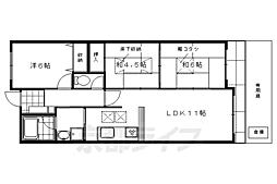 グランドムール伏見北 3LDKの間取図画像