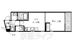 ウィステリア 1DKの間取図画像