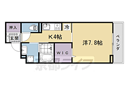 トラント・ドゥ 1Kの間取図画像