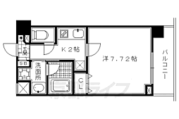 アスヴェル京都西陣 1Kの間取図画像