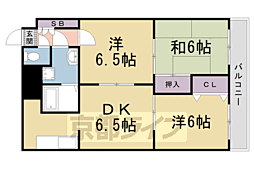 ウエストインコスモ 3DKの間取図画像