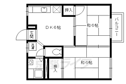 タウニィアマワカ 2DKの間取図画像