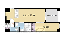 サンクチュアリ御池御前 1LDKの間取図画像