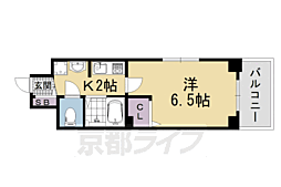 エステムプラザ京都烏丸五条 1Kの間取図画像