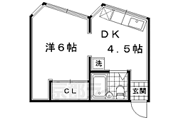 MaisonPipi 1DKの間取図画像