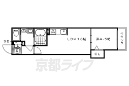 JMメゾン御所西 1LDKの間取図画像