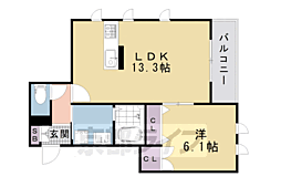 メゾンドローズ 1LDKの間取図画像